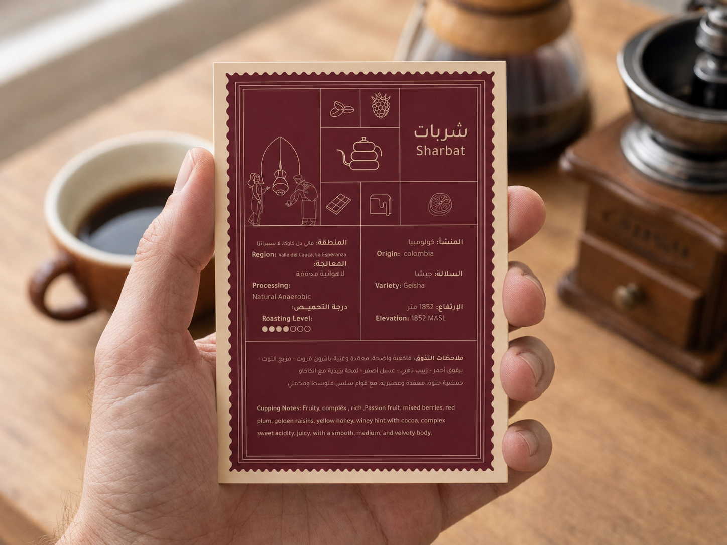 بطاقة معلومات محصول القهوة